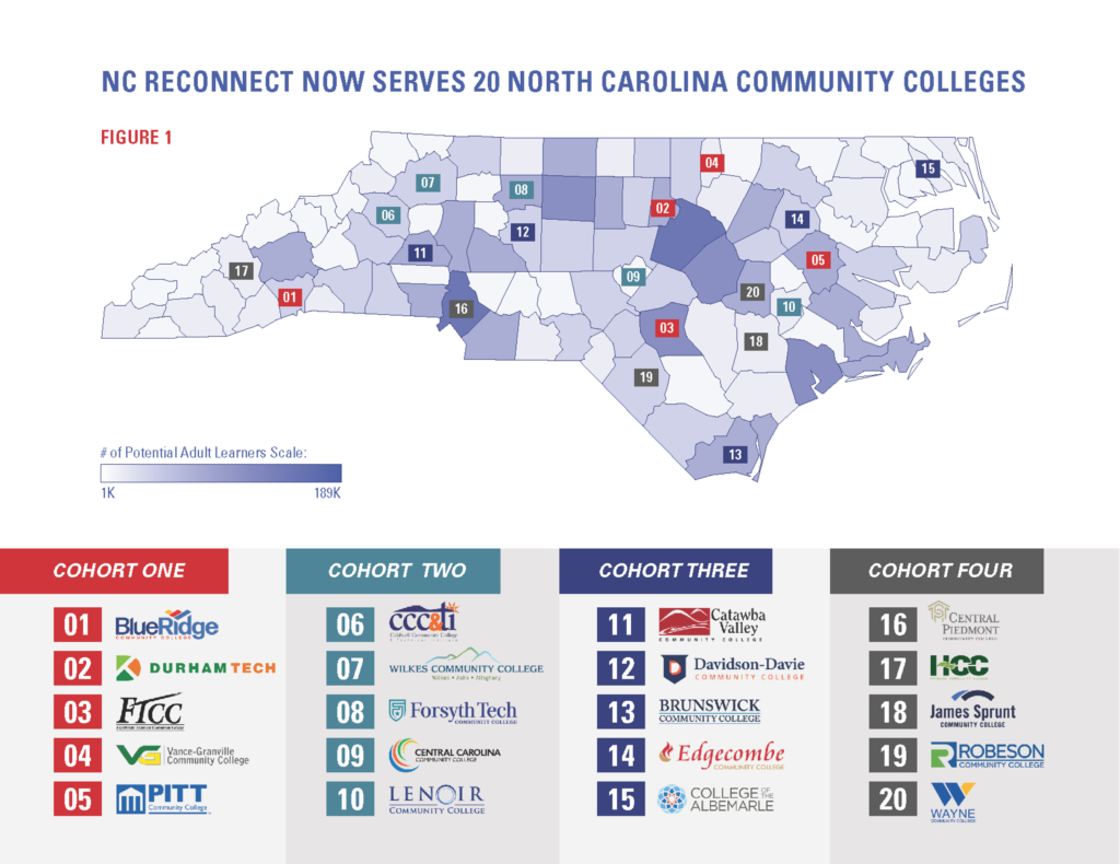 NC State Belk Center Reconnect Colleges Map